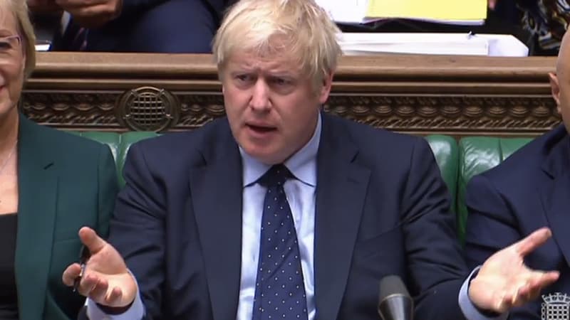 Boris Johnson au Parlement. 