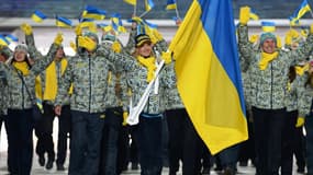 La délégation ukrainienne à la cérémonie d’ouverture des JO de Sotchi