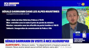 Gérald Darmanin en visite dans les Alpes-Maritimes ce mardi