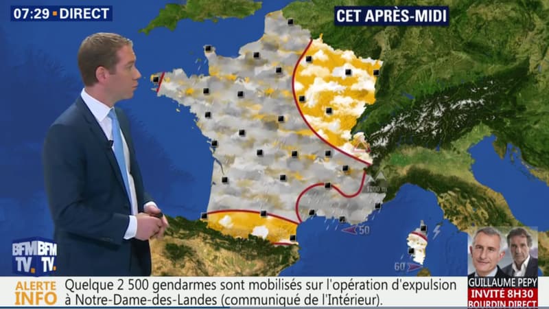 Météo du lundi 9 avril 2018.