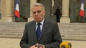 Jean-Marc Ayrault fait une déclaration sur l’accord sur l’emploi à l’Elysée le 6 mars 2013.