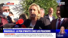 Marine Le Pen en visite à Marseille: "Il faut mettre le paquet pour reprendre le pouvoir et mettre fin à l'anarchie généralisée qui y règne"