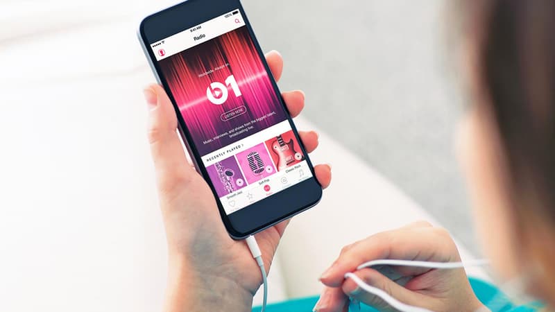 L'appli Apple Music sur un smartphone.