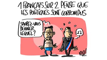 55% des Français pensent que la plupart des politiques sont corrompus.