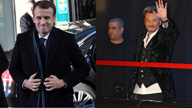 Emmanuel Macron et Johnny Hallyday s'étaient rencontrés par l'intermédiaire de Line Renaud.