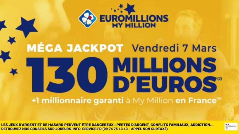 Mega Jackpot Euromillions de la FDJ : tentez de remporter la somme exceptionnelle de 130 millions d’euros