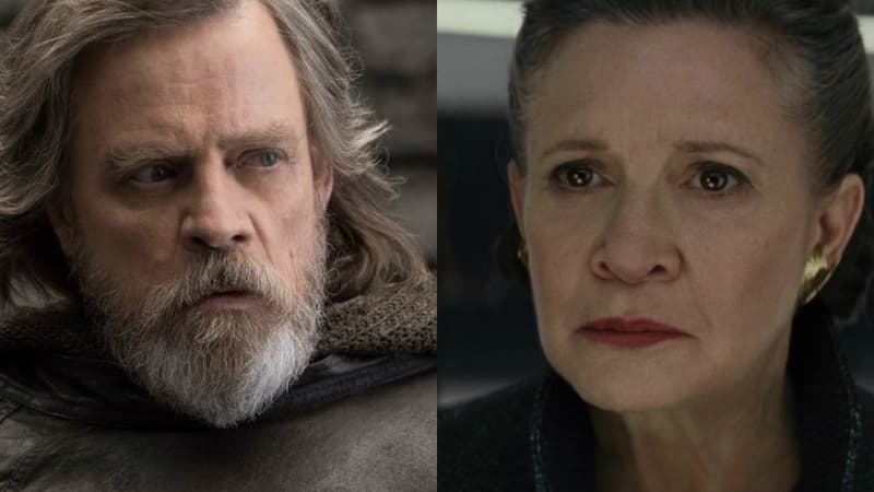 Mark Hamill et Carrie Fisher dans Star Wars, épisode VIII: Les Derniers Jedi