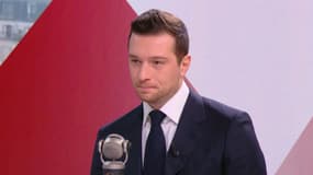 Le président du Rassemblement national (RN), Jordan Bardella, ce lundi 24 mars 2025 sur le plateau du "Face à face" de BFMTV-RMC