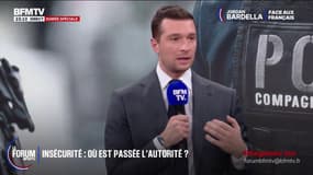 FORUM BFMTV - "Pour le terrorisme, pour la très grande délinquance, pour la pédocriminalité, je considère qu'après jugement, vous devriez entrer en prison sans la possibilité d'en sortir", déclare Jordan Bardella