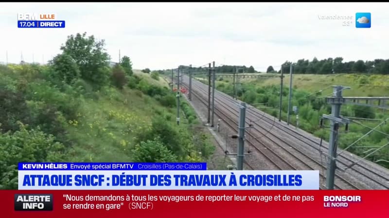 Regarder la vidéo Attaque massive sur le réseau TGV: début des travaux à Croisilles