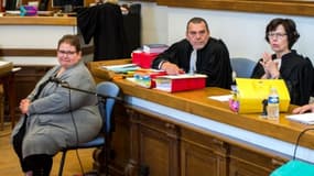 Dominique Cottrez et ses avocats à la cour d'Assises de Douai. 