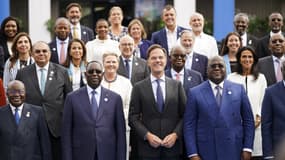 Participants au sommet de Rotterdam en soutien de l'adaptation de l'Afrique au changement climatique, le 5 septembre 2022