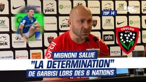 Top 14 : "Regardez les matchs qu'il fait", se réjouit Mignoni des performances de Garbisi