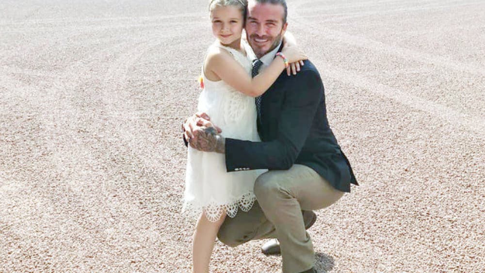 David Beckham et sa fille Harper David Beckham et sa fille Harper