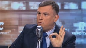Bruno Beschizza, maire UMP d'Aulnay-sous-Bois, ce vendredi matin chez Jean-Jacques Bourdin.