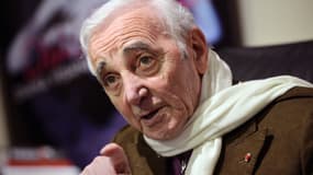 Charles Aznavour, le 6 avril 2012 à New York.