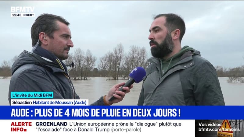 Inondations dans l'Aude: "Ça faisait vraiment longtemps que ça ne s'était pas produit", estime cet habitant de Moussan