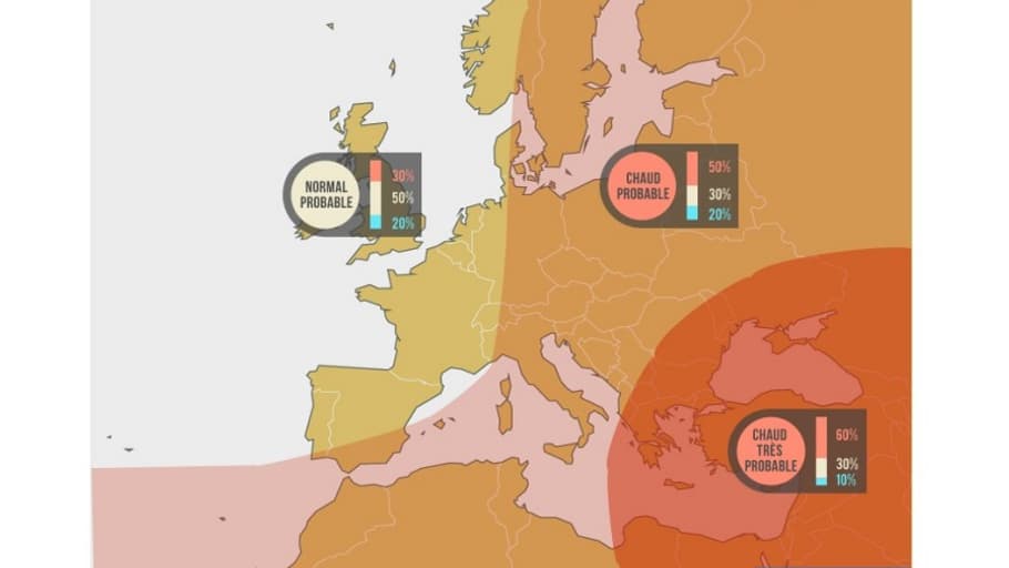Prévisions saisonnières probabilistes de températures pour les mois d'avril, mai et juin 2021 Prévisions saisonnières probabilistes de températures pour les mois d'avril, mai et juin 2021
