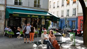 La place du marché Sainte-Catherine, dans le IVe arrondissement de Paris