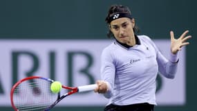 Caroline Garcia, le 14 mars, lors de son 8e de finale du WTA 1000 d'Indian Wells