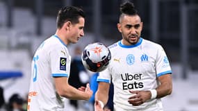 Florian Thauvin et Dimitri Payet, à Marseille le 28 février 2021