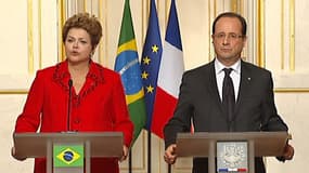 Dilma Rousseff et François Hollande, mardi à Paris