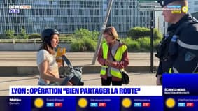 Lyon : opération "bien partager la route" 