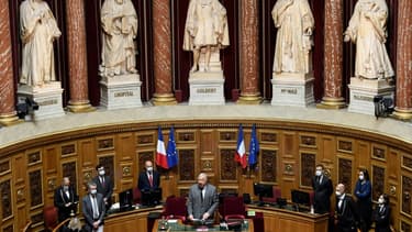 Le président du Sénat Gérard Larcher le 13 octobre 2020 au Sénat à Paris