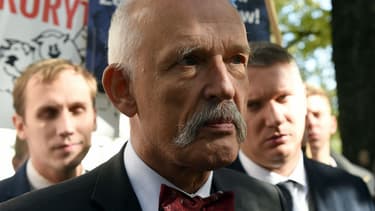 Janusz Korwin-Mikke, ancien député européen polonais, en 2015