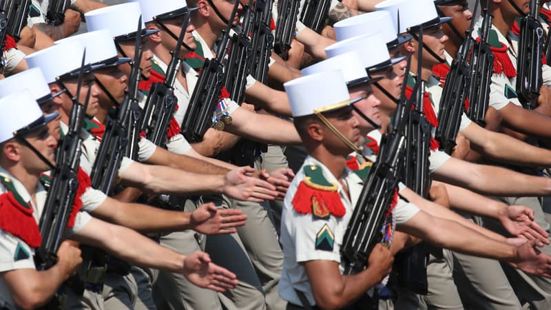Des membres du 2e régiment d'infanterie de la Légion Étrangère, le 14 juillet 2018. (image d'illustration)