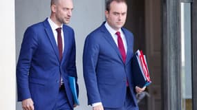 Le ministre des Affaires étrangères, Jean-Noël Barrot, et celui de la Défense, Sébastien Lecornu, le 1er octobre 2024 à l'Élysée 