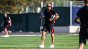Fabien Galthié, à l'entraînement des Bleus, le 19 septembre 2023