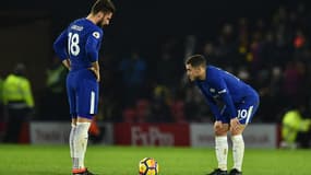 Olivier Giroud et Eden Hazard