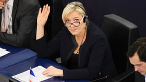 Marine Le Pen lors d'un vote au Parlement européen, à Strasbourg, le 22 novembre 2016.