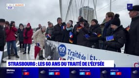Les 60 ans du Traité de l'Élysée célébrés à Strasbourg sur la passerelle des Deux rives