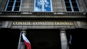 L'entrée du Conseil Constitutionnel à Paris, le 22 janvier 2024