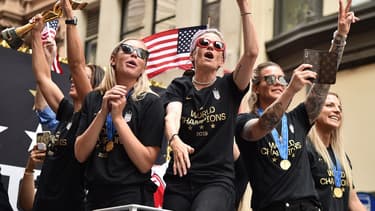 L'équipe victorieuse a défilé à travers New York mercredi.