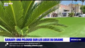 Effondremment d'un immeuble à Sanary-sur-Mer: une pelouse sur les lieux du drame