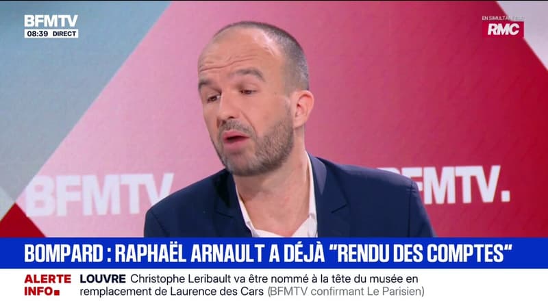 Mort de Quentin Deranque: "Des candidats têtes de listes LFI aux municipales sont chassés dans leur domicile", dénonce Manuel Bompard