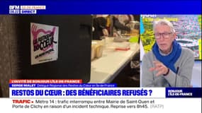 L'appel aux dons "a très bien fonctionné" pour les Restos du Coeur, mais "ne permet pas d'accueillir tout le monde", précise Serge Malet, délégué régional de l'association en Ile-de-France