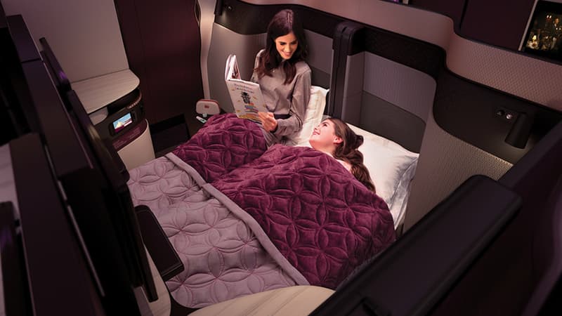Un brevet et deux ans de développement pour ce fauteuil QSuite de Qatar Airways qui transforme l'espèce business en chambre privative. 