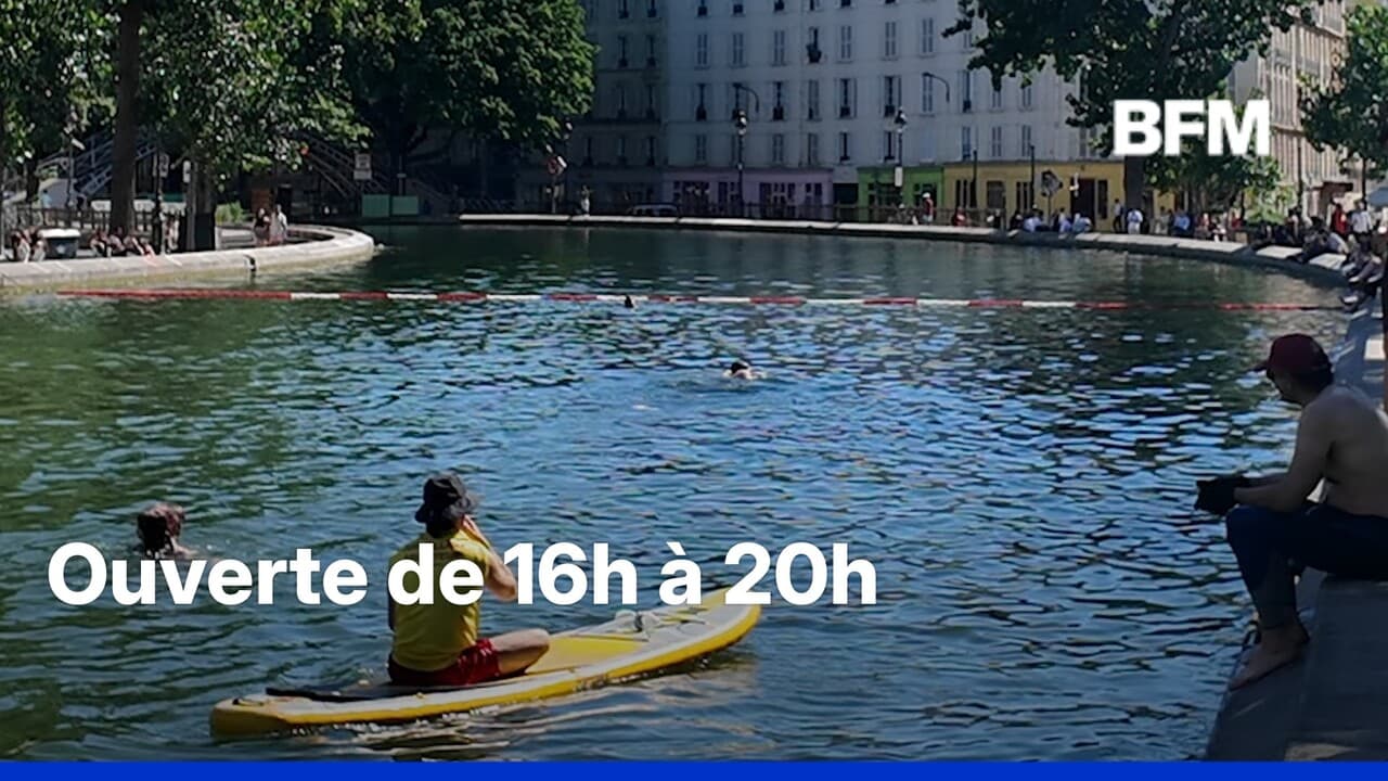 La baignade devient autorisée à certains endroits dans le canal Saint-Martin à Paris
