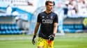 Florent Duparchy avec le Stade de Reims avant une rencontre de Ligue 1 face à l'OM, le 07/08/2022