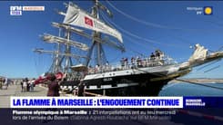 Flamme olympique: l'engouement continue à Marseille