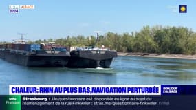Chaleur: le niveau du Rhin au plus bas, la navigation fluviale perturbée