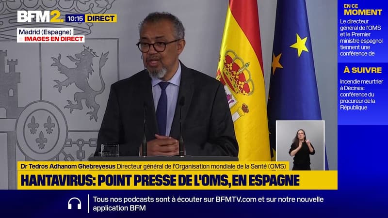 Hantavirus: maintenir sur le navire les passagers pendant toute la période de quarantaine "aurait été inhumain et inutile", déclare le chef de l'OMS