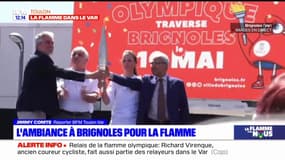 JO 2024: la flamme olympique a fini sa traversée de Brignoles