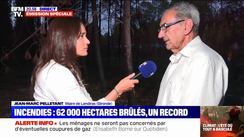 Incendie: Jean-Marc Pelletant, maire de Landiras, déplore les dégâts causés dans la forêt de sa commune