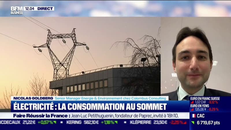 Electricité : la consommation au sommet mais moins élevée que prévu