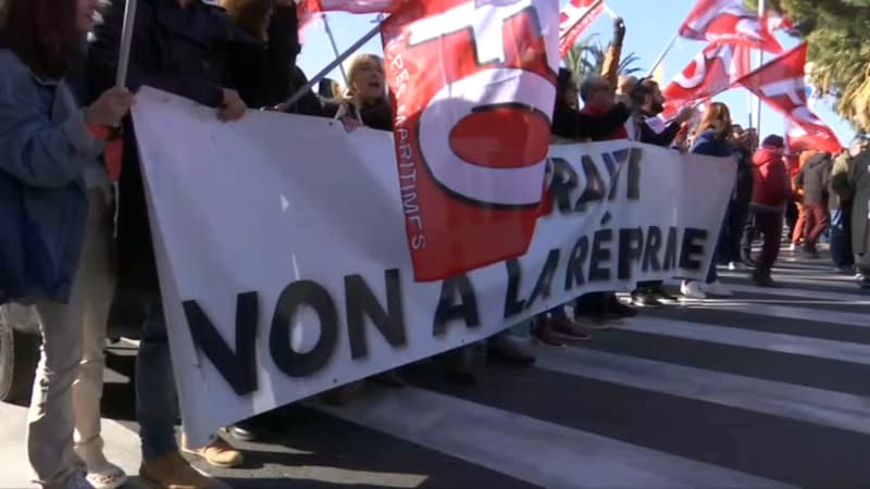 Grève du 31 janvier: plusieurs milliers de manifestants à Nice, de nombreux secteurs mobilisés